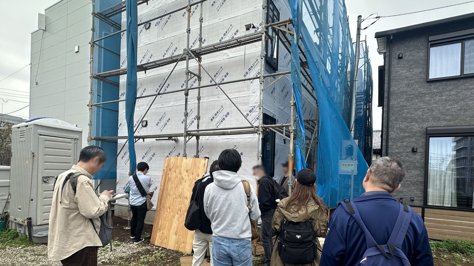 上棟時の建設中の現場（2026年4月5日 上棟見学会）